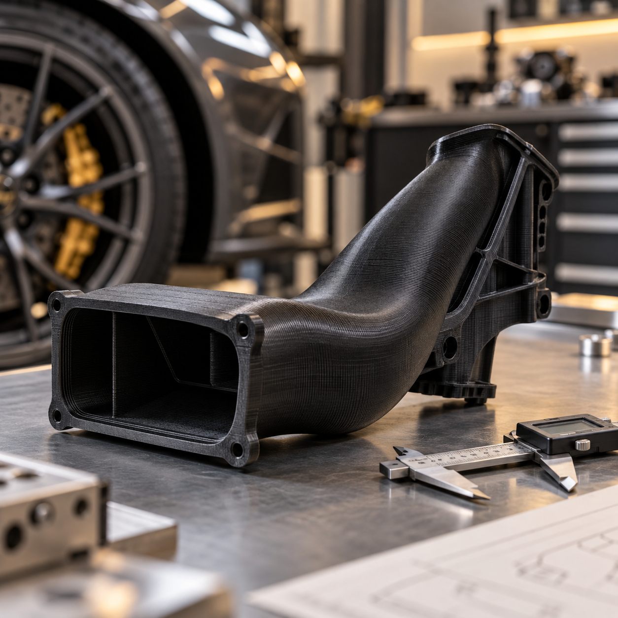 3d printed automotive air duct prototype 3