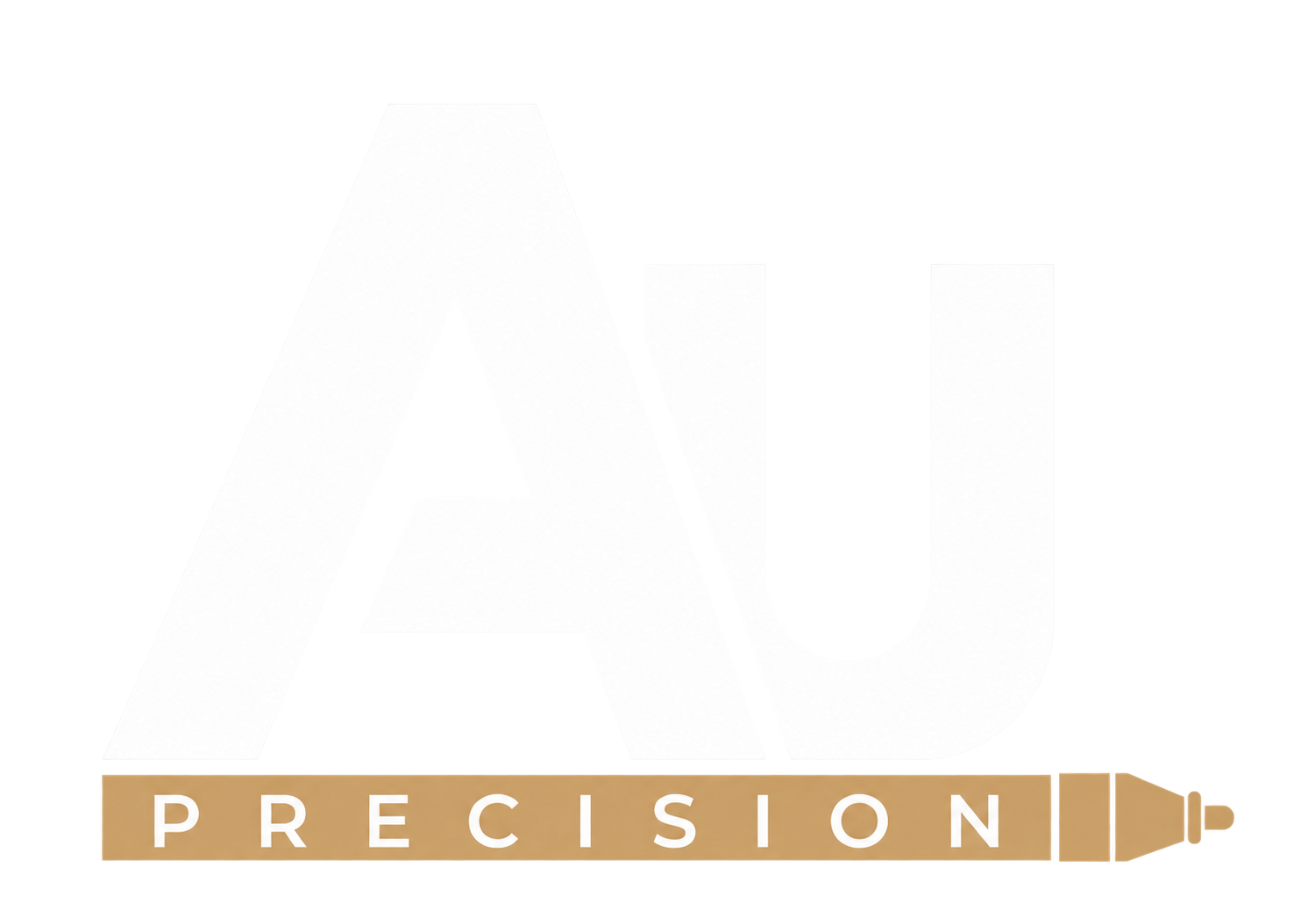 white au precision logo with gold bar